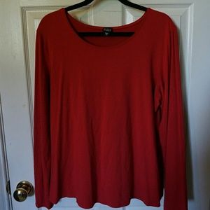 Eileen Fisher 'persimmon' l/s knit shirt